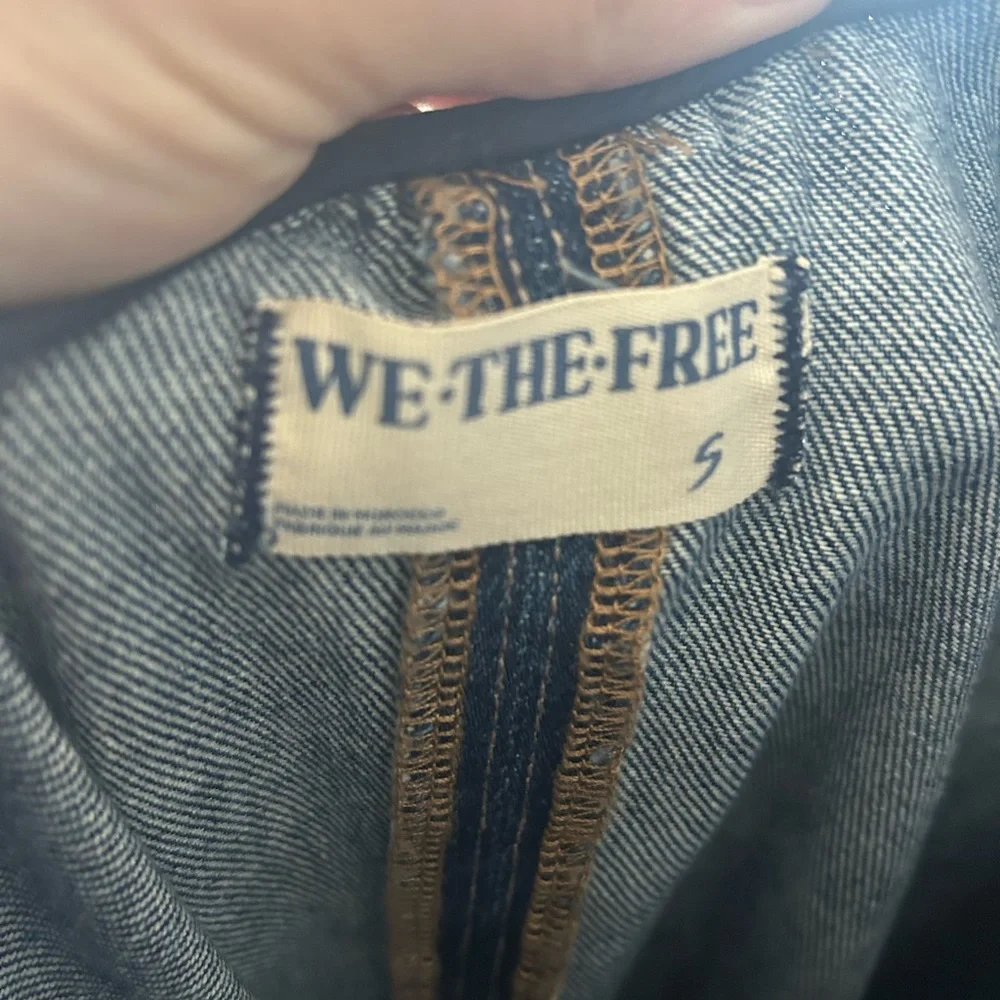 Free People Denim Sleeveless Jumpsuit with Pockets - Picture 3 of 3